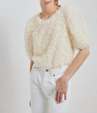 2.7 August Apparel - Fuzzy Feather Top