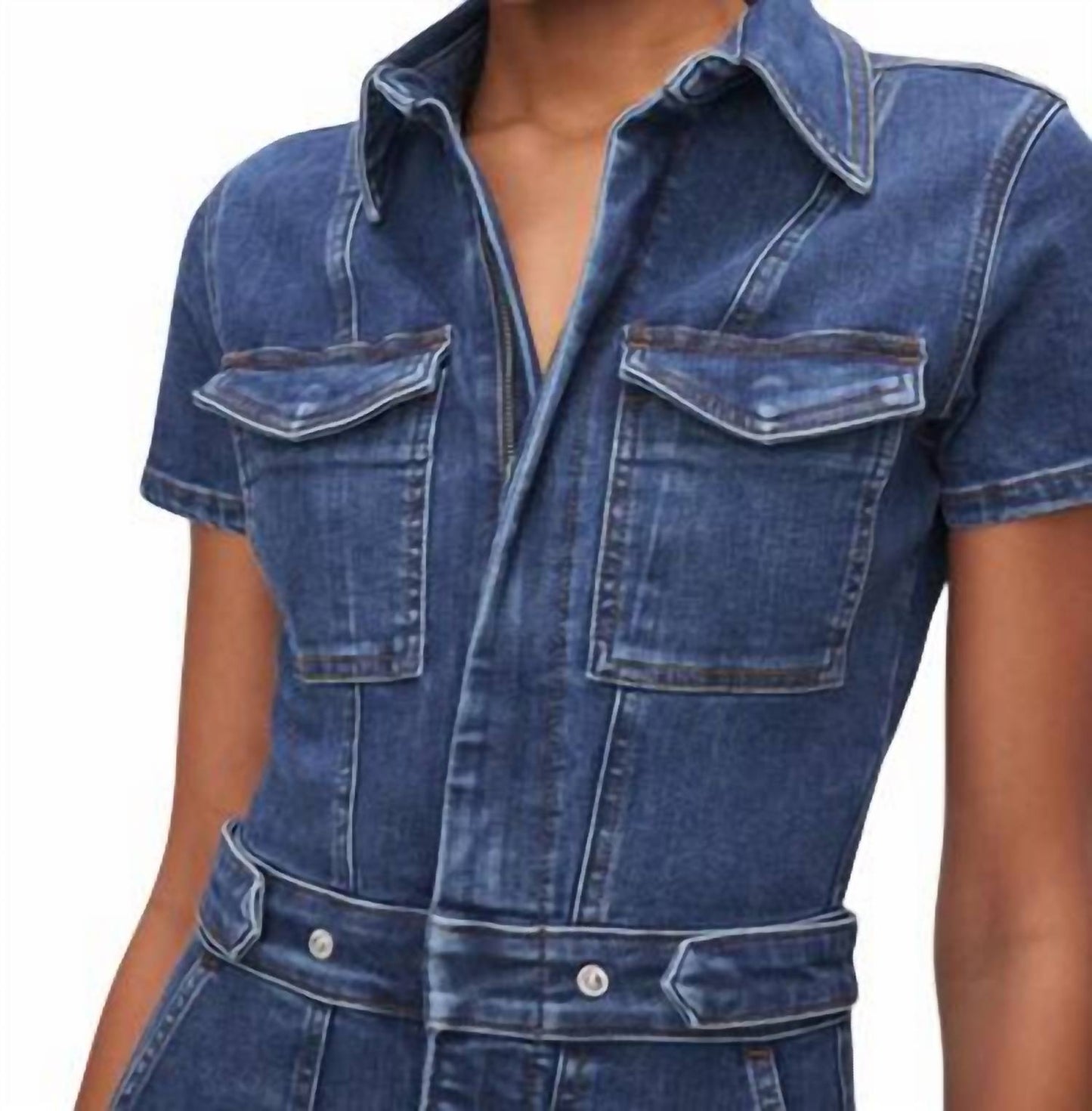 Good American - Women's Fit For Success Denim Jumpsuit