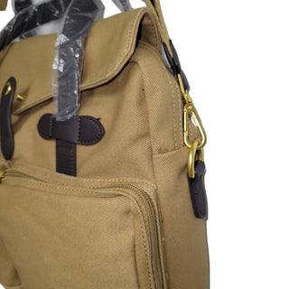 Club Room - Bolsa mensageiro de lona com acabamento falso