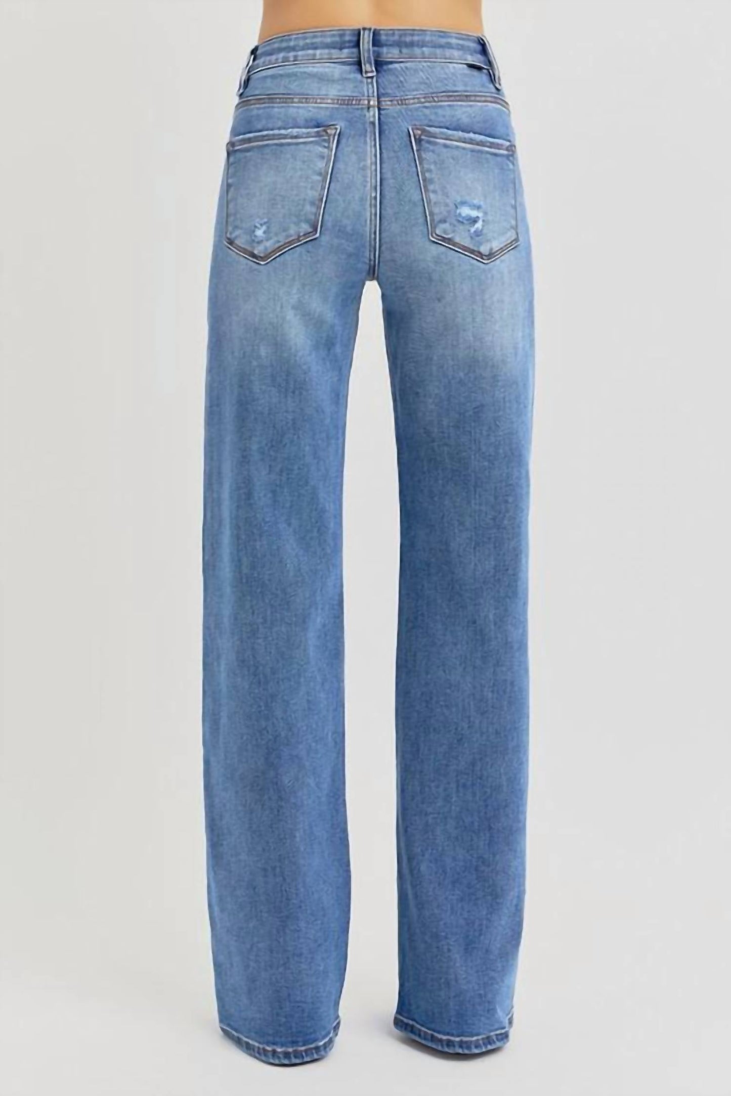 Risen - Tummy Control High Rise Wide Leg Jeans