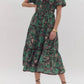 Entro - Floral Tiered Midi Dress