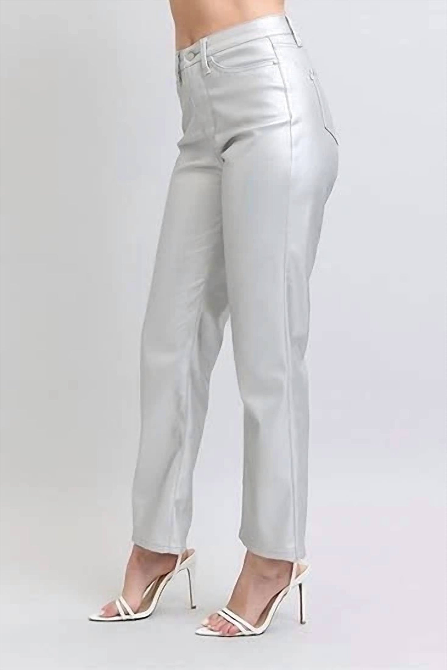 Judy Blue - Faux Leather Straight Pants