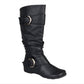 Bota feminina Paris Journee Collection preta, tamanho 7,5M