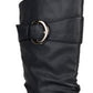 Bota feminina Paris Journee Collection preta, tamanho 7,5M