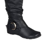 Bota feminina Paris Journee Collection preta, tamanho 7,5M