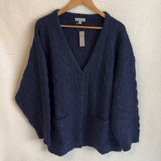 J.Crew - Cardigan de malha trançada relaxada