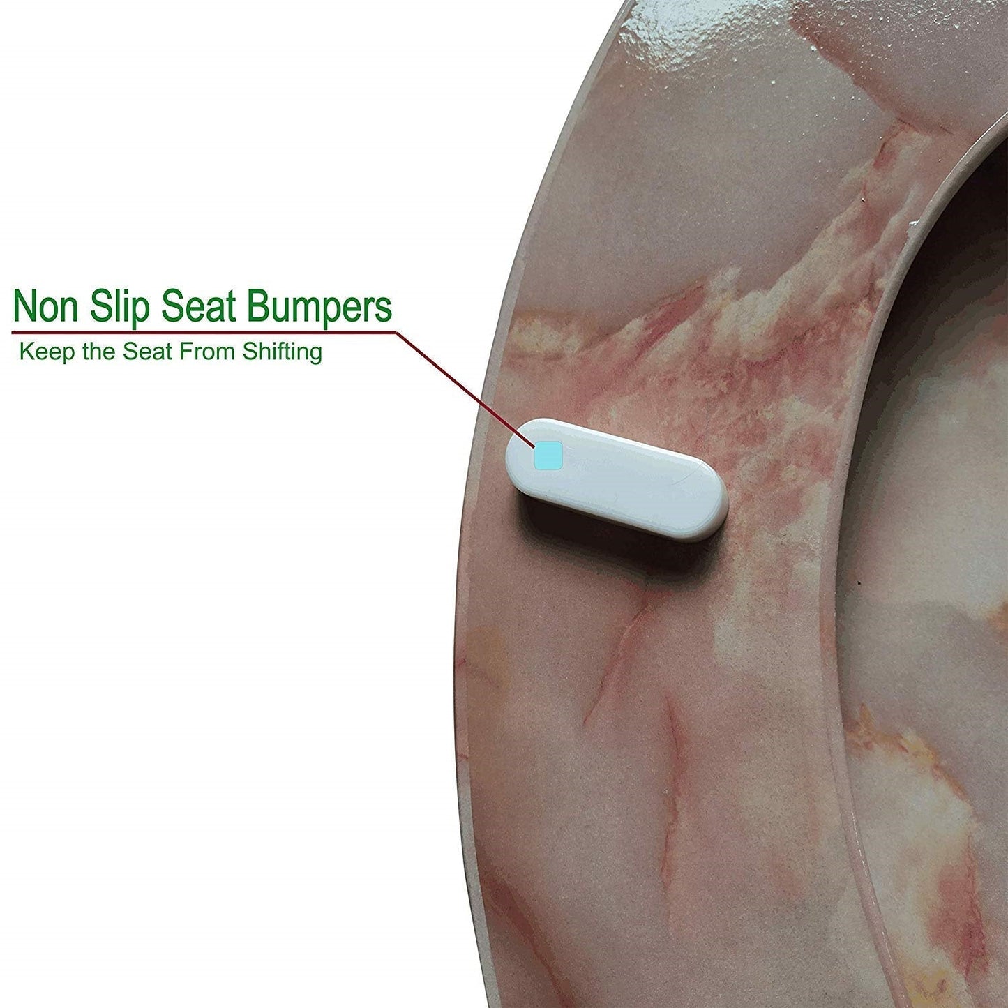 Assento sanitário redondo com dobradiça fácil de limpar e trocar da J&amp;V Textiles