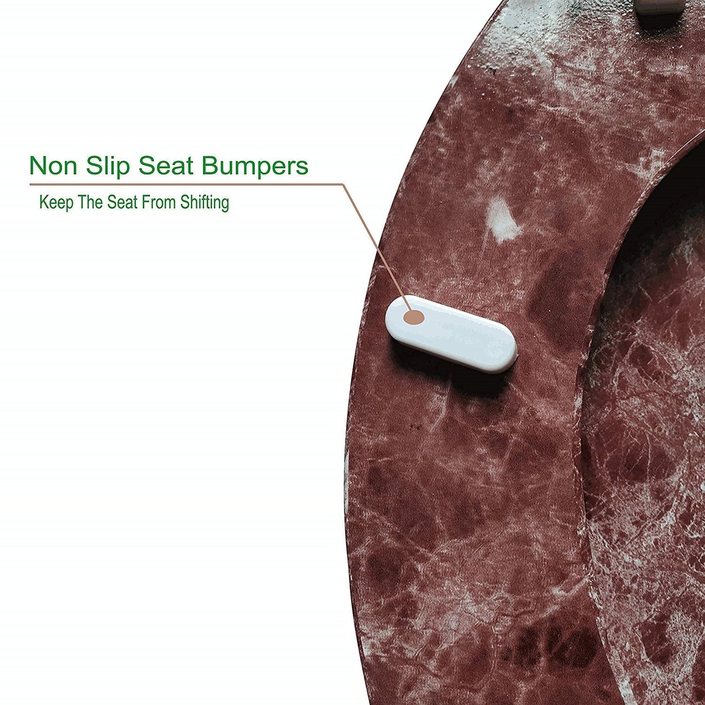 Assento sanitário redondo com dobradiça fácil de limpar e trocar da J&amp;V Textiles