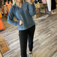 Blu Pepper - Raw Edge Hooded Pullover