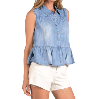 Elan - Top sem mangas em camadas