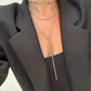 Eklexic - Thin Luciana Box Chain Lariat