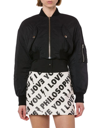 Philosophy Di Lorenzo Serafini - Jaqueta Bomber Cropped de Nylon