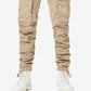 Calça cargo masculina G-Star Raw Rovic Zip 3D reta e afunilada, tamanho 36x32, marrom