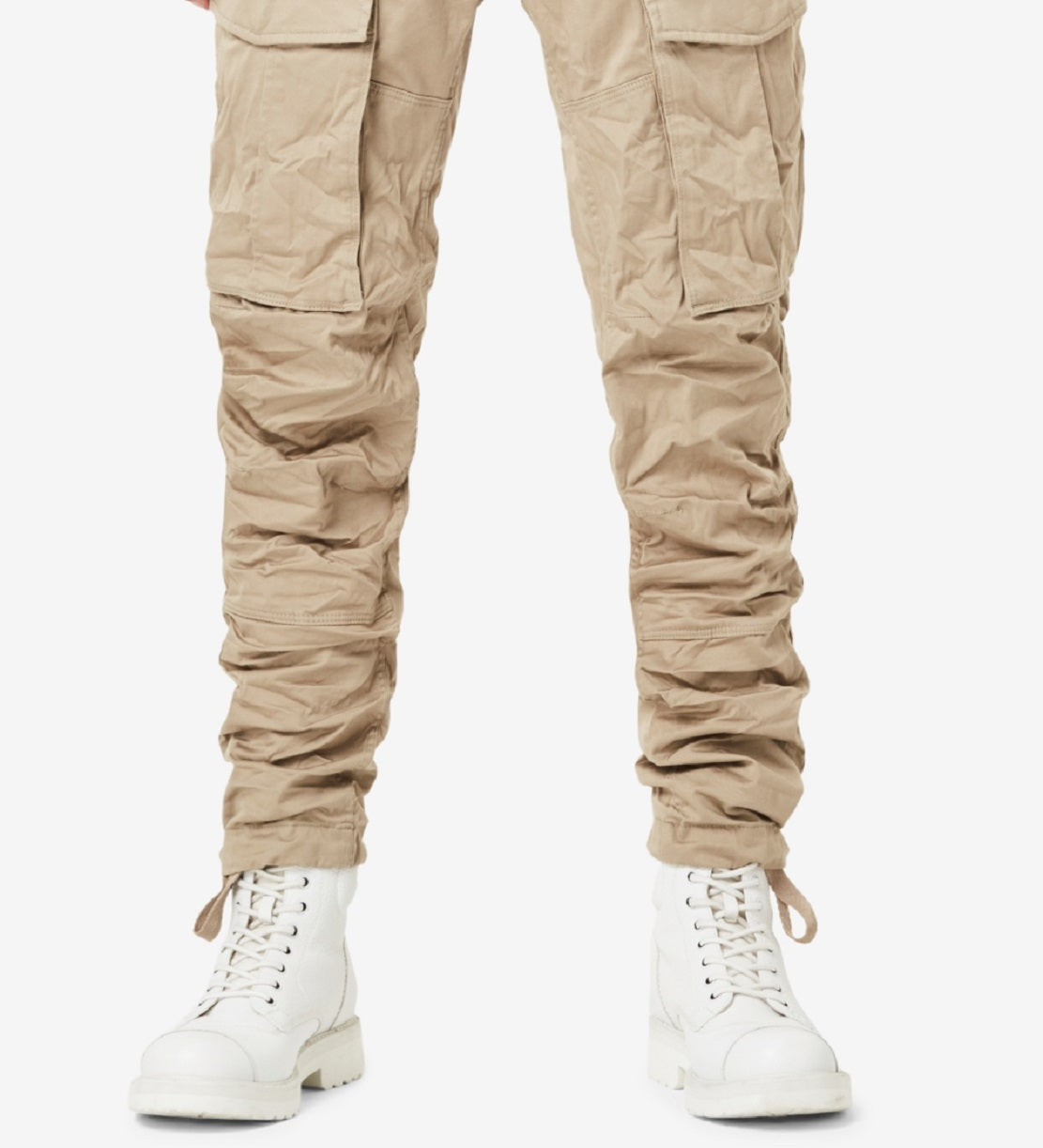 Calça cargo masculina G-Star Raw Rovic Zip 3D reta e afunilada, tamanho 36x32, marrom