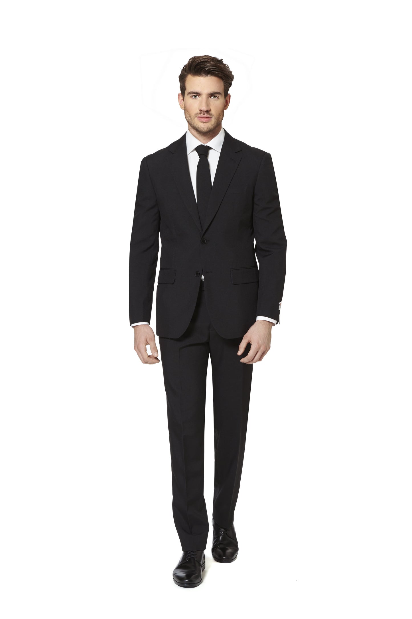 Terno OppoSuits Black Knight Trim Fit com gravata - Tamanho 42