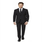 Terno OppoSuits Black Knight Trim Fit com gravata - Tamanho 42