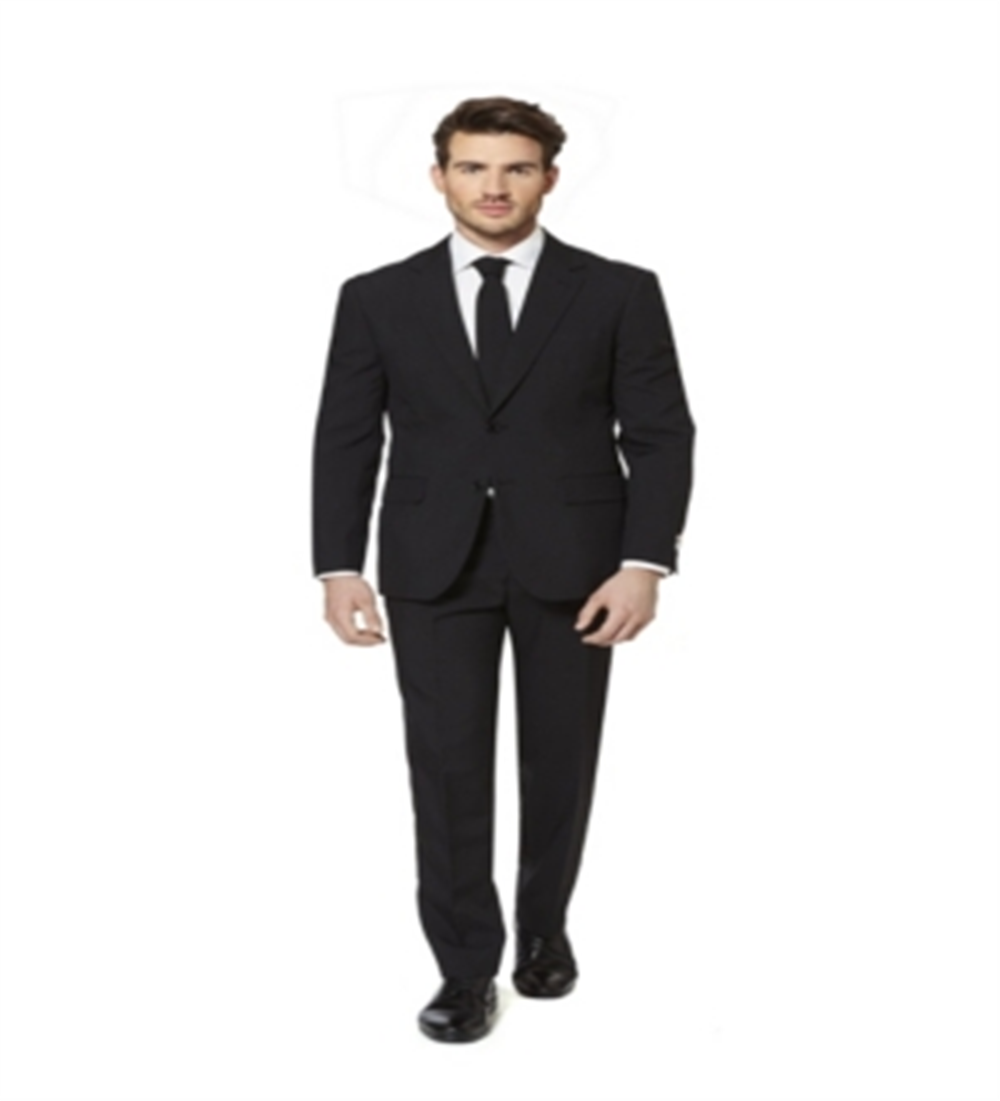 Terno OppoSuits Black Knight Trim Fit com gravata - Tamanho 42