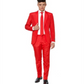 Terno masculino sólido Suitmeister vermelho tamanho XL
