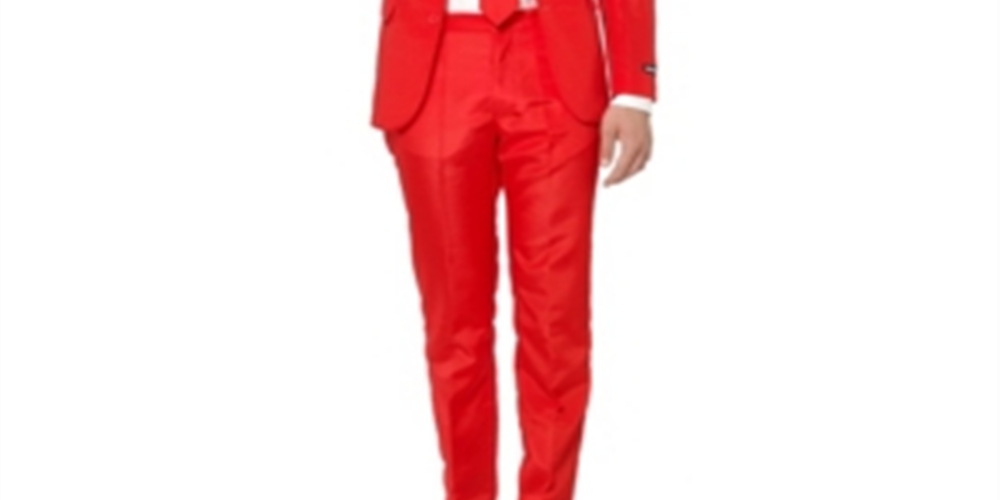 Terno masculino sólido Suitmeister vermelho tamanho XL