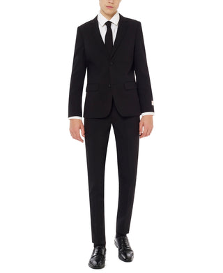 OppoSuits Big Boy's Knight Slim Fit Solid Suit Black Size 16