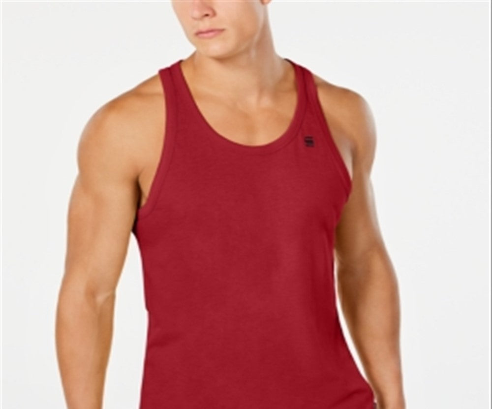 Camiseta regata masculina sólida G-Star Raw vermelha tamanho X-G