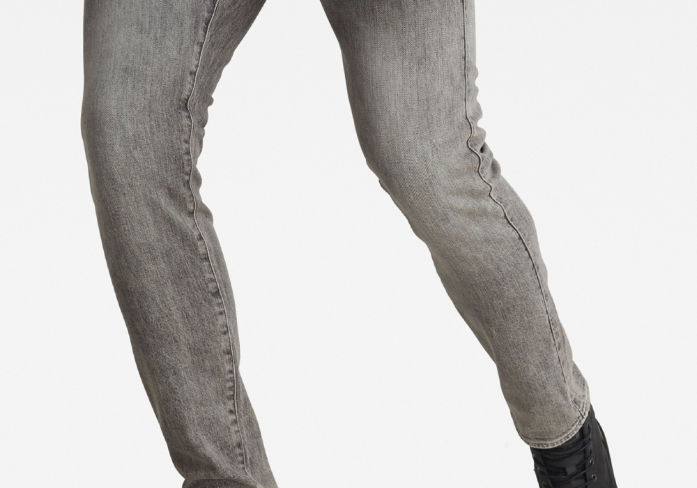 Calça Jeans Slim Masculina G Star Raw 3301 Cinza Tamanho 36x32