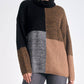 Elan - Colorblock Turtle Neck Sweater