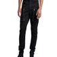 Calça cargo masculina skinny fit com bolsos e zíper 3D da G-Star Raw, preta, tamanho 30x30