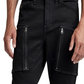 Calça cargo masculina skinny fit com bolsos e zíper 3D da G-Star Raw, preta, tamanho 30x30