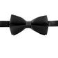 Gravata borboleta masculina pré-amarrada Michelsons of London, preta, tamanho regular
