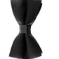 Gravata borboleta masculina pré-amarrada Michelsons of London, preta, tamanho regular
