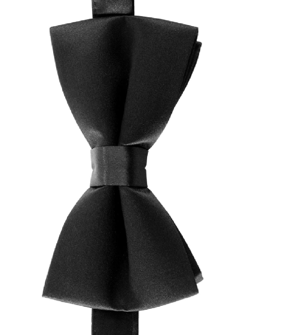 Gravata borboleta masculina pré-amarrada Michelsons of London, preta, tamanho regular