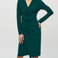 Joseph Ribkoff - Ruched Faux Wrap Dress