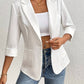Trendsi - Classic Lapel Collar One Button Blazer
