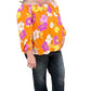 White Birch - Half Sleeve Floral Print Woven Top