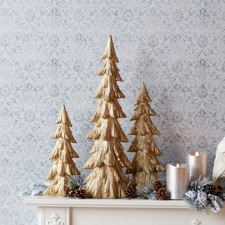 Rustic Gold Pine Tree (Set of 3)