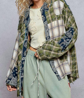 Pol - Vintage Button Down Plaid Shirt