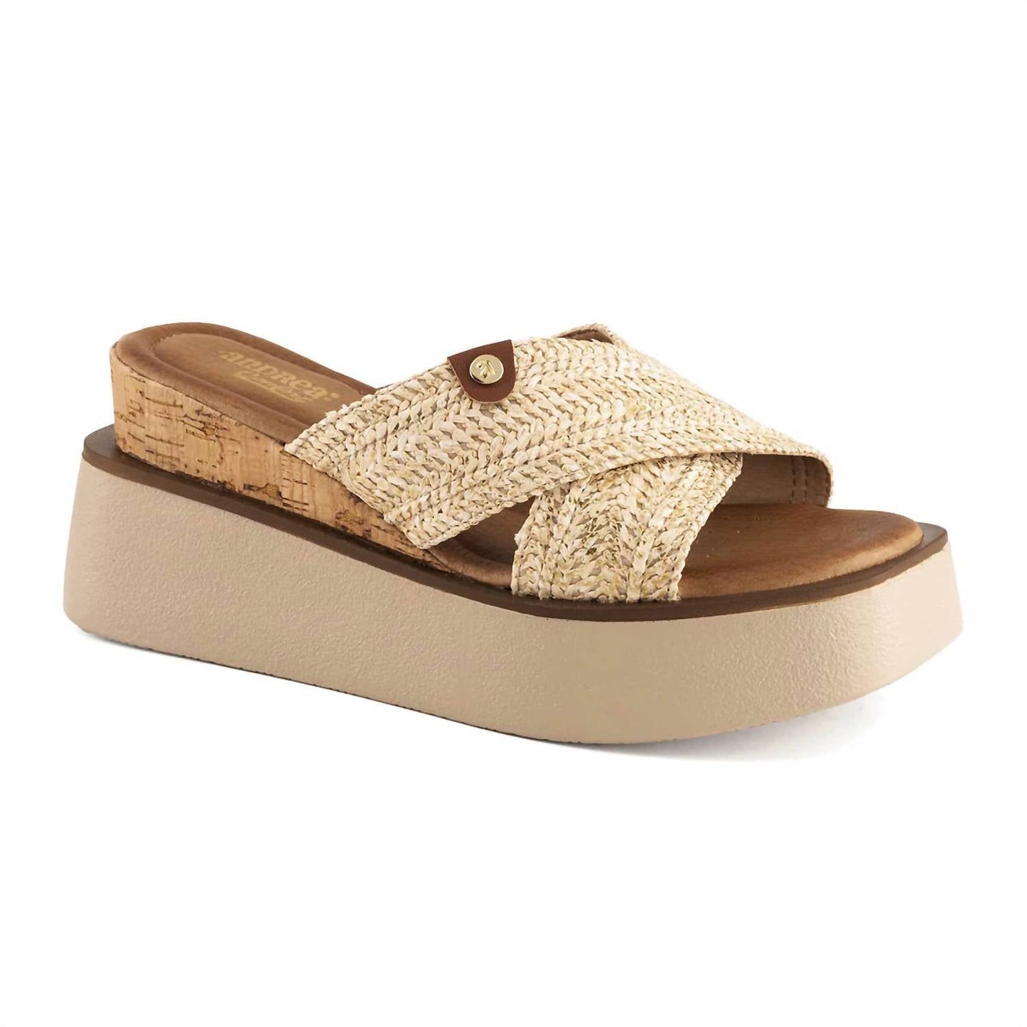 Andrea - Women's Criss Cross Platform Wedge Sandals