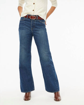 J.Crew - Jeans vintage de perna larga com braguilha de botão, edição premium