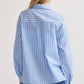 Entro - Striped Button Up Top