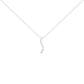 AGS Certified 14k White Gold 3.0 Cttw Baguette and Brilliant Round-Cut Diamond Journey 18" Pendant Necklace (K-L Color, I1-I2 Clarity)