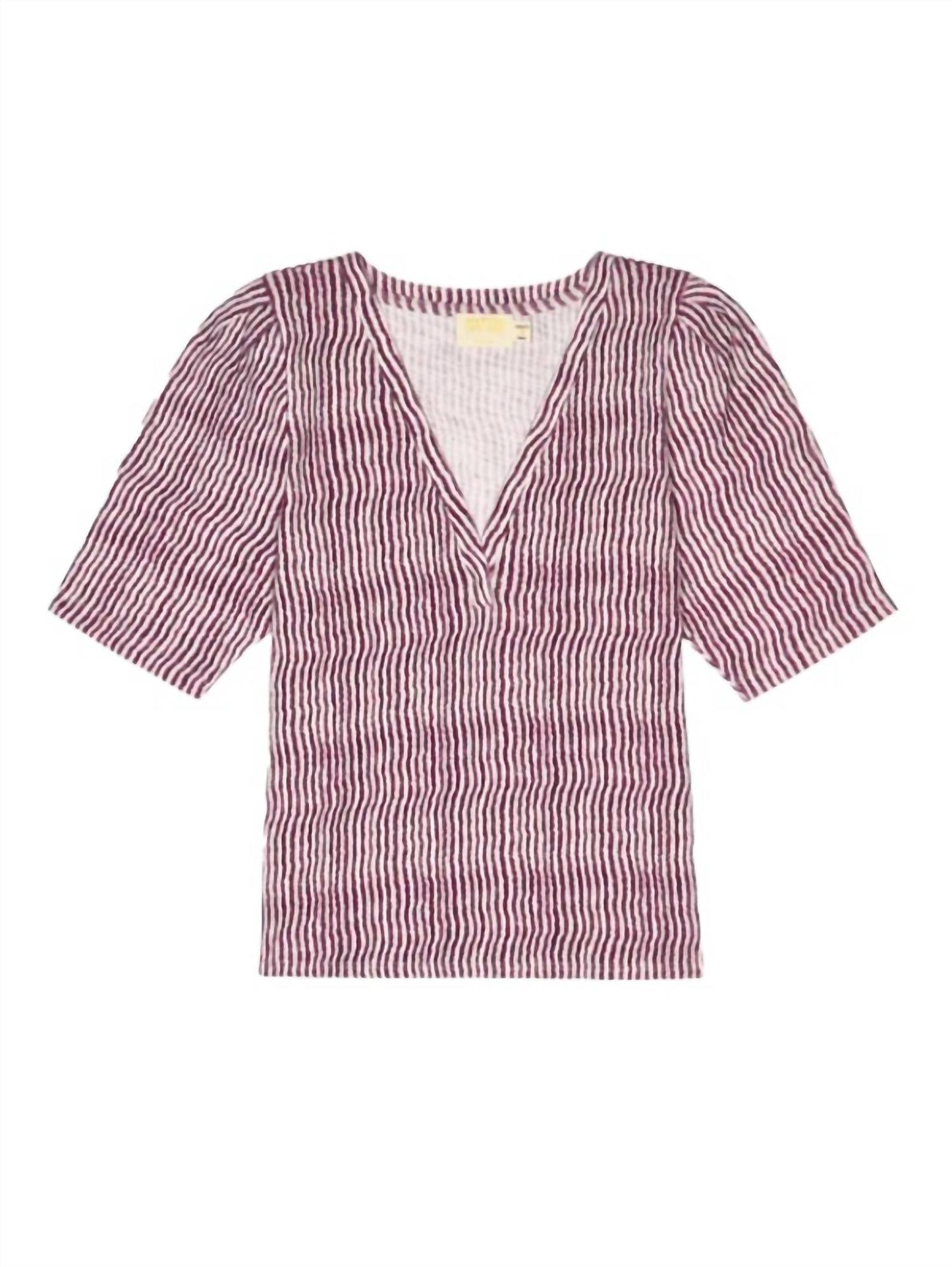 Nation Ltd - Joelene V-Neck Short Sleeve Top