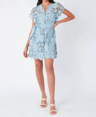 Abbey Glass - Vestido curto de renda 3D