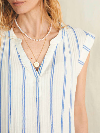 Faherty - Blusa Dylan de gaze de algodão Dream