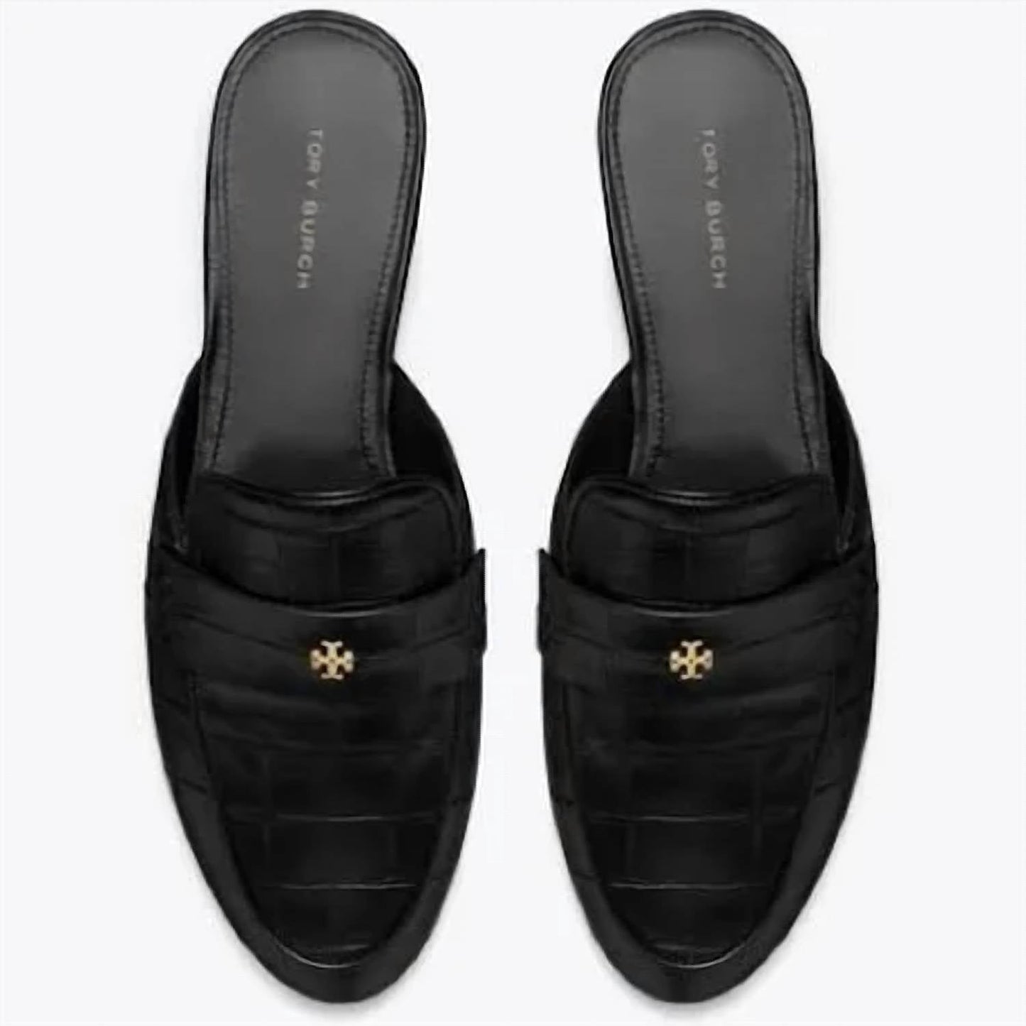 Tory Burch - Mocassim sem costas com estampa de crocodilo e solado de balé