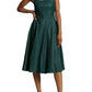 7 For All Mankind - Faux Leather Square Neck Sleeveless Midi Dress