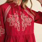 &Merci - Reba EMBROIDERED BUTTON DOWN MINI DRESS