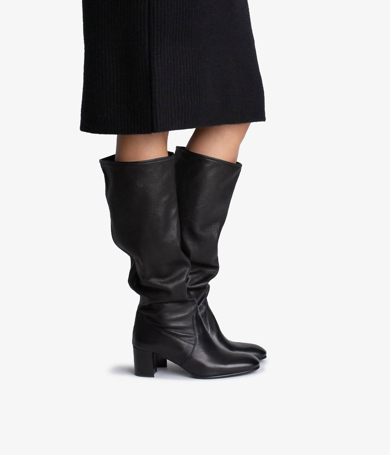 Pedro Garcia - Xantia Tall Midi Slouch Leather Boots