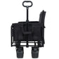 3-in-1 Convertible Folding Wagon Cart with Bench Seat & Storage