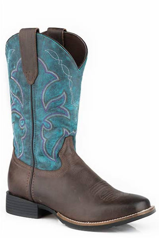 Roper - Botas femininas Monterey Tumbled Vamp Performance Western